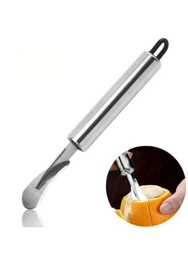 Orange Peeler Tools &acirc;&euro;&ldquo; Stainless Steel Orange Peeler, Dual Purpose for Peeling and Slicing, Suitable for Oranges, Tangerines, Lemons, Grapefruits, and More