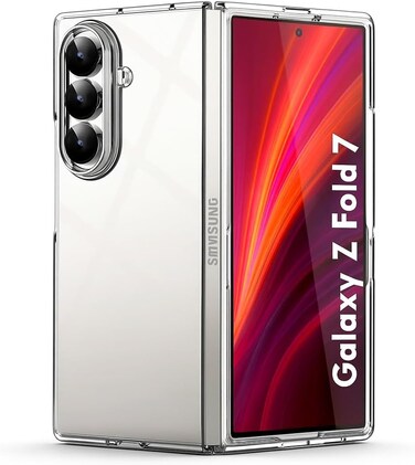 Samsung Galaxy Z Fold 7 5G, [Hard Shell] Exculsive Transparent with Anti Shockproof Slim Back Cover Case for Samsung Galaxy Z Fold7 5G (Transparent Case)
