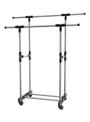 Clothes Hanger Rack Silver 144*41*155cm