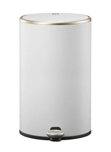 COSMO SERIES   Brushed Matte Finish   Soft-Closing   Fingerprint-Resistant   Round Deluxe Pedal Trash &amp; Garbage Bin   Compact Design Versatile For Tight Spaces   9 Liters