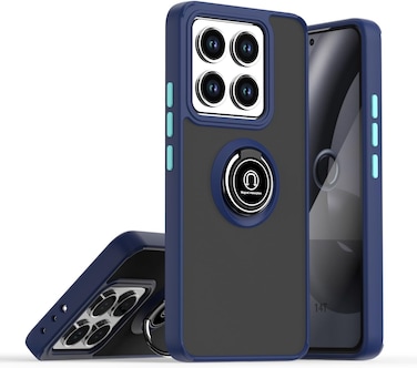 Kickstand Case for Honor X7c 2024, Compatible for Honor X7C Case with Ring Holder Stand, Slim Magnetic Phone Cover Shockproof Protective Case for Honor X7c (Blue)