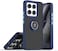 Kickstand Case for Honor X7c 2024, Compatible for Honor X7C Case with Ring Holder Stand, Slim Magnetic Phone Cover Shockproof Protective Case for Honor X7c (Blue)