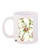 Flower Printed Coffee Mug White/Green/Pink