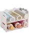 NUODWELL Stackable Water Bottle Organiser for Cabinet, White Plastic Bottle Holder Wine Storage Rack for Kitchen Countertop, Tabletop, Pantry, Refrigerator - 2 Layers, Hold 6 Bottles (2 Tier)