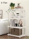 3-Tier Shelf Storage Unit Rack Storage Organizer Suitable For Living Room Bathroom Kitchen White 42x22x80 cm