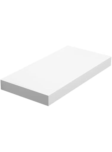 VASAGLE Floating Shelf, Wall Shelf for Books, Photos, Collectibles, Wall-Mounted Office Shelf, 40 x 20 x 3.8 cm, MDF, for Living Room, Kitchen, Hallway, Bedroom, Bathroom, White LWS24WT