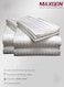 2-Set Fitted Bed Sheets + Pillow Covers, King/Queen/Double/Single Sizes, Color White