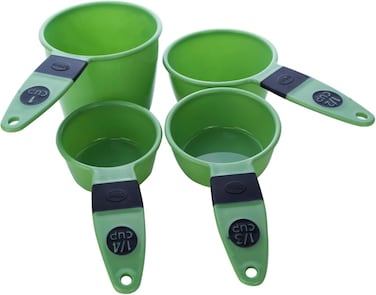 Art 4Pcs Polypropylene Measuring Cup Set, Pesto Green