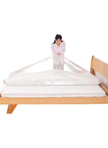 Esoes Large Vacuum Storage Bags Waterproof Sealable Vacuum Seal Mattress Bag with Zip Reusable Space Saver Bags for Mattress,Clothes, Compress Mattress By 85%, No Vacuum Pump (180x85cm)