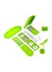 Dicer 10-Piece Food Slicer Set Green/Clear/White