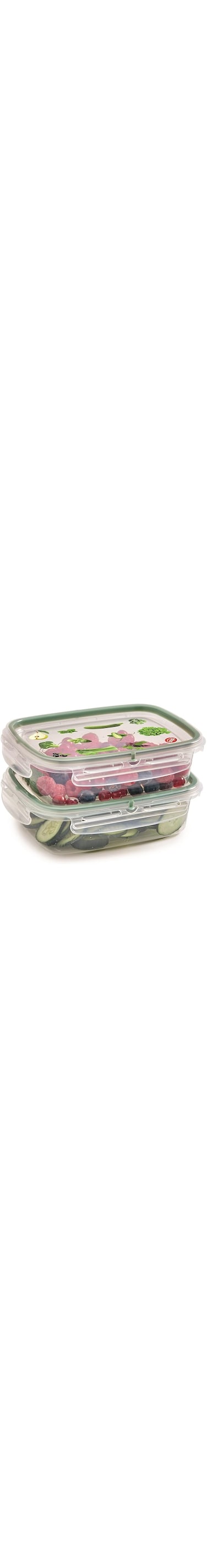 Snips 2 Pieces Snipslock Rectangular Containers 600 ml Set