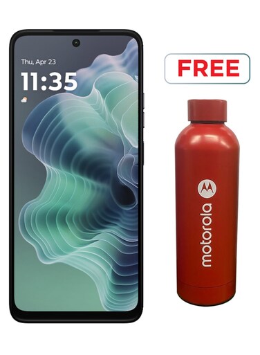 Motorola G35 Dual SIM, 8GB RAM, 128GB, 5G, Midnight Black - Middle East Version (With Motorola Bottle)