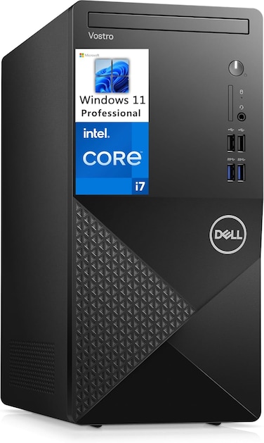 Dell Business Desktop PC 3000 SERIES Tower, Free WiFi Adapter+Headset+128GB USB Flash Drive+MOUSE PAD+Antivirus, Intel Core i7, 16GB RAM, 1TB SSD, 4GB Graphic Card, Windows 11 Pro (Upgrade)