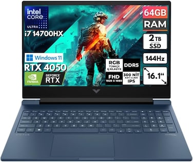 HP Victus 16-R Intel Core i7-14700HX /64GB RAM /4TBSSD Name/ RTX4050 6GB VGA/ 16" FHD/Windows 11 Pro (Upgrade)