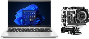 HP Probook 440 G10 Business Laptop 14" Display Core I7-1355U Upto 4.7GHz 16GB 1TB Intel Iris Xe Graphics FingerPrint Win11 PRO Silver With Sports Action Camera (Upgraded)