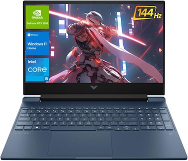 HP Victus 15.6 i5 Gaming Laptop, 15.6" FHD 1920x1080 144Hz, Intel Core i5-12450H, NVIDIA GeForce RTX 3050, 16GB RAM, 1TB SSD, Backlit KB, Touchpad, SD Card Reader, Camera (Upgrade)