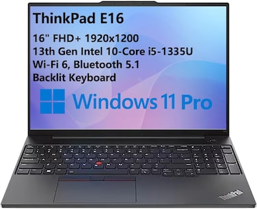 Lenovo ThinkPad E16 Business Laptop, 16-Inch FHD+, 13th Gen Intel 10-Core i7-13700H, 40GB DDR4 RAM, 1TB PCIe SSD, WiFi 6, Bluetooth 5.1, Backlit KB, Reade (UAE Model And Upgrade)