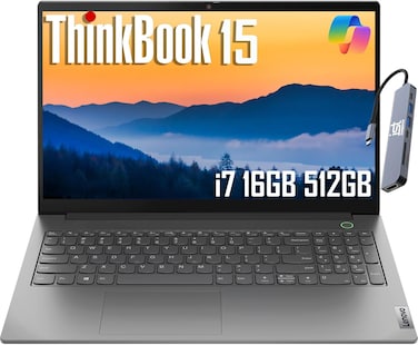 Lenovo ThinkBook 16 are 16" FHD (Intel Quad Core i7-13700H, 16GB RAM, 512GB PCIe SSD) IPS Business Laptop, Backlit KB, Fingerprint Reader, Thunderbolt 4, IST SD Card, Win 11 Pro (Upgraded)