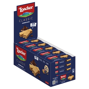 Loacker Classic Cremkakao Wafers, 45g Pack of 25