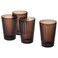 Pleated Tumbler Glass, Tempered, Brown, 31 cl, 4-Pack