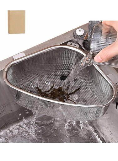 Kitchen Sink Strainer, Triangle Food Catcher for Waste and Leftovers