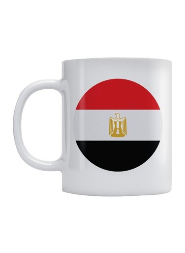 Egypt Flag Printed Mug White/Red/Black