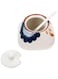 . Ceramic . Jar with Lid and Spoon, Ceramic Storage Canisters, Condiment Jars Spice Container Salt Spice . Box, Multi- Function Ceramic Jar Salt Bowl