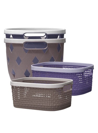 4Pcs Storage Baskets Different Storage Boxes for Kitchen Bathroom Storage Organizers for Home