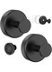JYiyTGyh No-Drill Hooks, 2pcs Waterproof Suction Cup Hooks, Stainless Steel Vacuum Suction Cup Hooks for Shower Bathroom Kitchen Glass Door Mirror Hanging Towels, Black