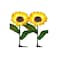 2-pack solar sunflower lights waterproof LED garden stakes for outdoor yard, patio or pathway decor.