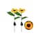 2-pack solar sunflower lights waterproof LED garden stakes for outdoor yard, patio or pathway decor.