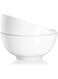 DOWAN Porcelain Serving Bowls, 2.8 Quarts Large Salad Bowls, 2 Packs, Pasta Bowl Set, Chip Resistant Ceramic, Microwave and Dishwasher Safe, Stackable, 9.5 Inches, White (4.5 inches, White)