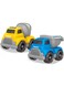 Cement Mixer Truck And Transport Truck Toy - Pack Of 2, Power Truck Toy   Push And Go Friction Powered Car Toys   Cement Concrete Truck Toy   Transport Dump Truck   Push And Go Cars For Toddlers