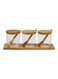 3-Piece Glass Jars With Bamboo Lids and Wooden Spoon Brown/Clear
