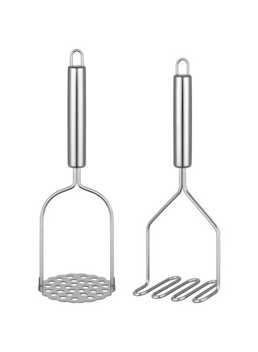 Mashed Potato Masher - Stainless Steel Potato Smasher, Masher Kitchen Tools &amp; Utensils for Avocado, Bean, Salad, Vegetables, Fruit, Food, Meat Smasher Tool for Ground Beef