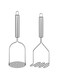 Mashed Potato Masher - Stainless Steel Potato Smasher, Masher Kitchen Tools &amp; Utensils for Avocado, Bean, Salad, Vegetables, Fruit, Food, Meat Smasher Tool for Ground Beef