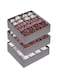 3 Pack Sock Underwear Organizer Dividers, 64 Cell Drawer Fabric Foldable Cabinet Closet Storage Boxes for Storing Socks, Underwear, Ties - Liting Cloth Organizer (3 Pcs Dark Grey - Socks)