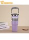 30 oz Stainless Steel Insulated Travel Mug, Vacuum Double Wall Thermos Cup for Hot Cold Drinks, Portable Sports Water Bottle with Handle, Straw Tumbler Ideal for Car, Gym, Outdoor Activities, Purple