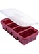 Souper Cubes 1 Cup Silicone Freezer Tray With Lid - Easy Meal Prep Container and Kitchen Storage Solution - Silicone Molds for Soup and Food Storage - Cranberry - 1-Pack