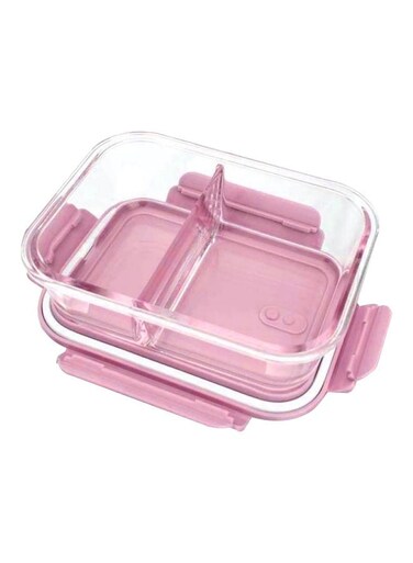 2-Division Food Saver Pink/Clear 20x15x7.5cm
