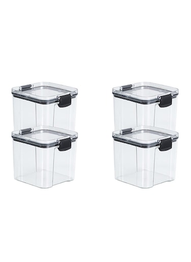 Set of 4 pieces 700ML Airtight Food Storage with Lid, Double Sealed Thick storage Jar, Leak Proof, Easy to Clean, BPA Free, Kitchen and Other Storage