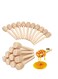 12 Pcs Honey Dipper Sticks, 8 cm small Wooden Honey Spoon Stirrers for Honey Jar Dispense Drizzle and Wedding Party Gift, Honeycomb Stick