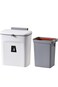 Kitchen Hanging Trash Can 9L Hanging Trash Can with Lid &acirc;&euro;&ldquo; Slim White Kitchen Garbage Bin, Wall Mounted or Cabinet Door Wastebasket for Home &amp; Bathroom White