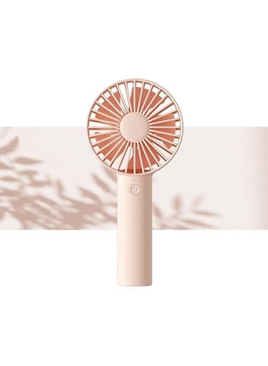 JISULIFE Handheld Fan, Portable Small Fan with 3 Speeds, USB Rechargeable Hand Fan, Personal Fan Battery Operate for Outdoor, Indoor, Commute, Office, Travel -Pink