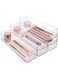 STORi Clear Plastic Drawer Organizers 12" x 3" x 2" l Set of 6
