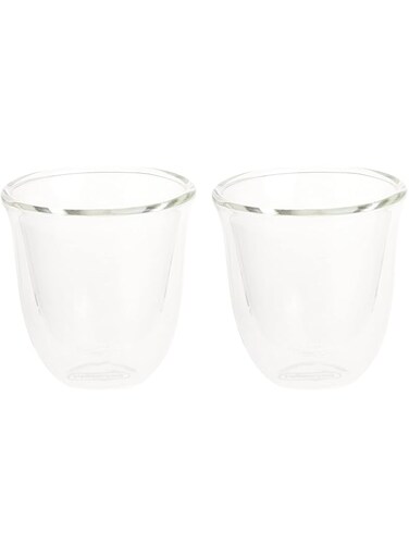 De'Longhi Delonghi Double Walled Thermo Espresso Glasses, Set Of 2, Dlsc310