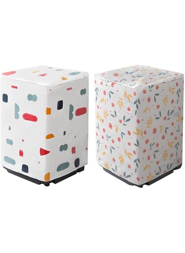 X spring Xspring Top Load Washing Machine Cover, 2 PCS Waterproof Dustproof Washer Dryer Machine Protection Case, Washing Machine Covers, Washing Appliance Protectors Top Loading Style