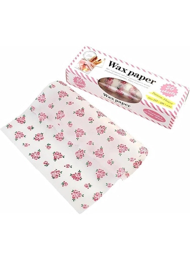 Pcs Valentine's Day Floral Wax Paper Sheets for Food, Deli Parchment Baking Paper, Sandwich Candy Cookies Waterproof Wrappers Oilproof Basket Liners