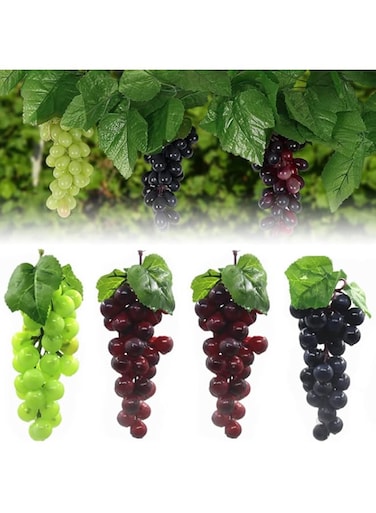 Excefore Artificial Grapes Set, 3 Pack Simulation Grapes Decorative Grapes Hanging Ornaments for Wedding Party Home Decoration Photo Props