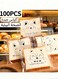 D 100PCS Bread Packaging Bags, Wedding Candy Bags, Toasted Bread Bags, Biscuit Bags, Dessert Bags, Storage Bags, Transparent Food Packaging and Storage Bags, Environmentally Friendly and Hygienic, High-Quality Packaging Bags